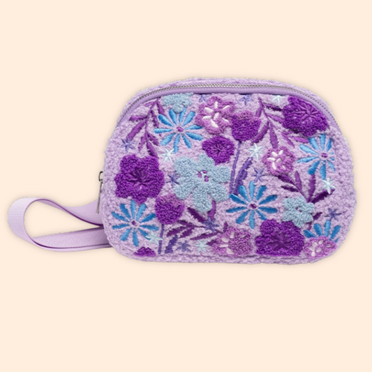 Blooming Flowers Belt Bag Purple