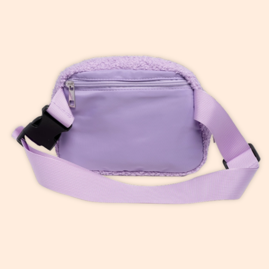 Blooming Flowers Belt Bag Purple