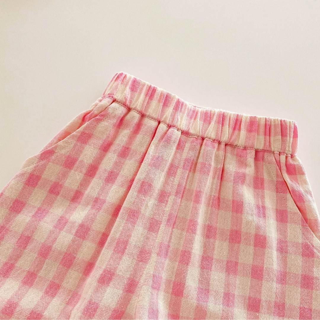 Toddler Plaid Pants Pink