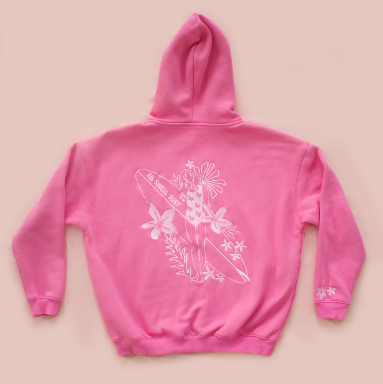 Surfer Girl Bloom Embroidered Hoodie