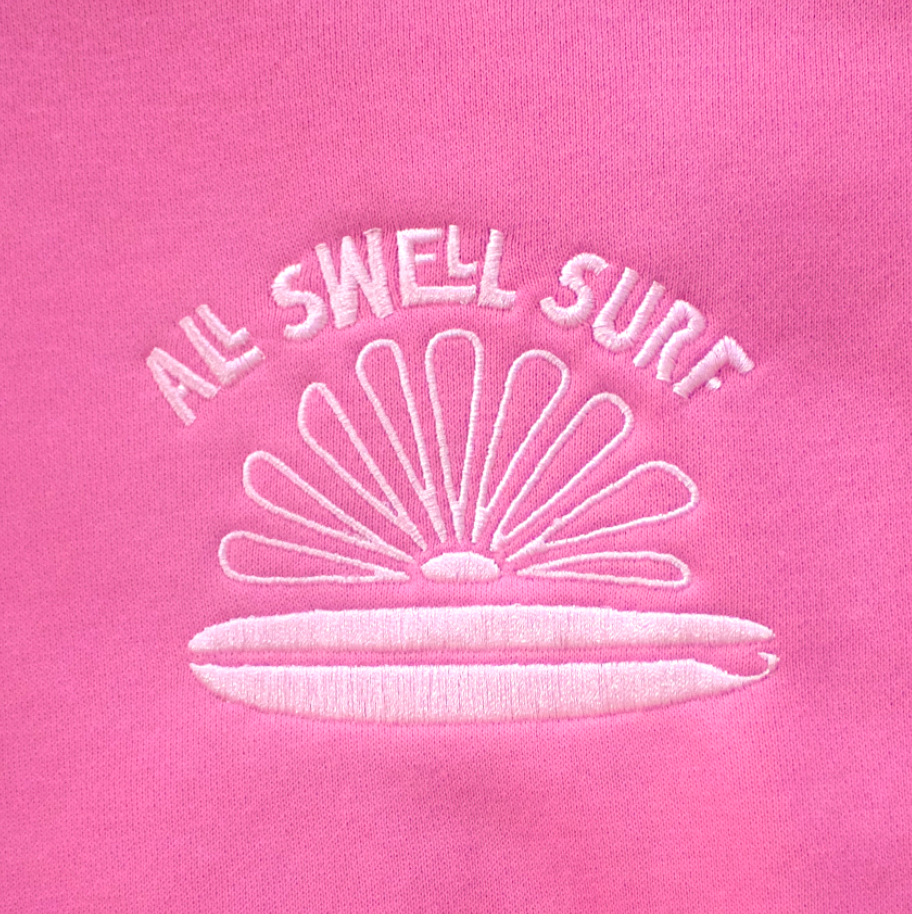 Kids Surfer Girl Bloom Embroidered Hoodie