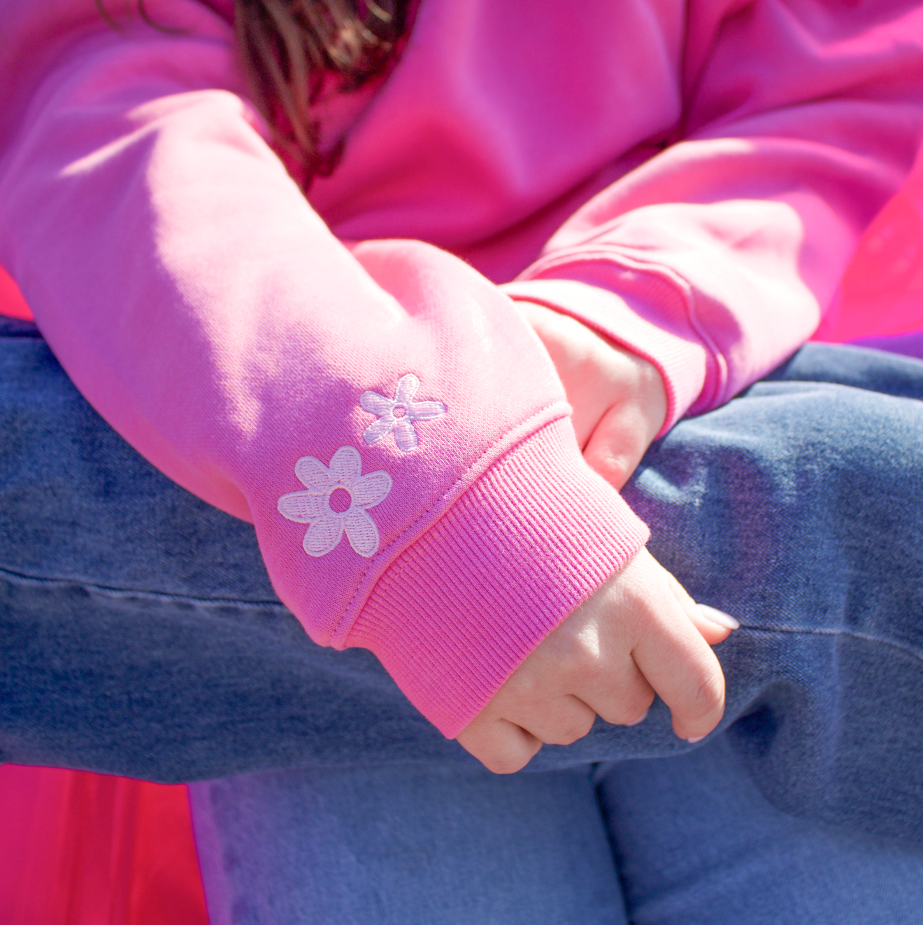 Surfer Girl Bloom Embroidered Hoodie