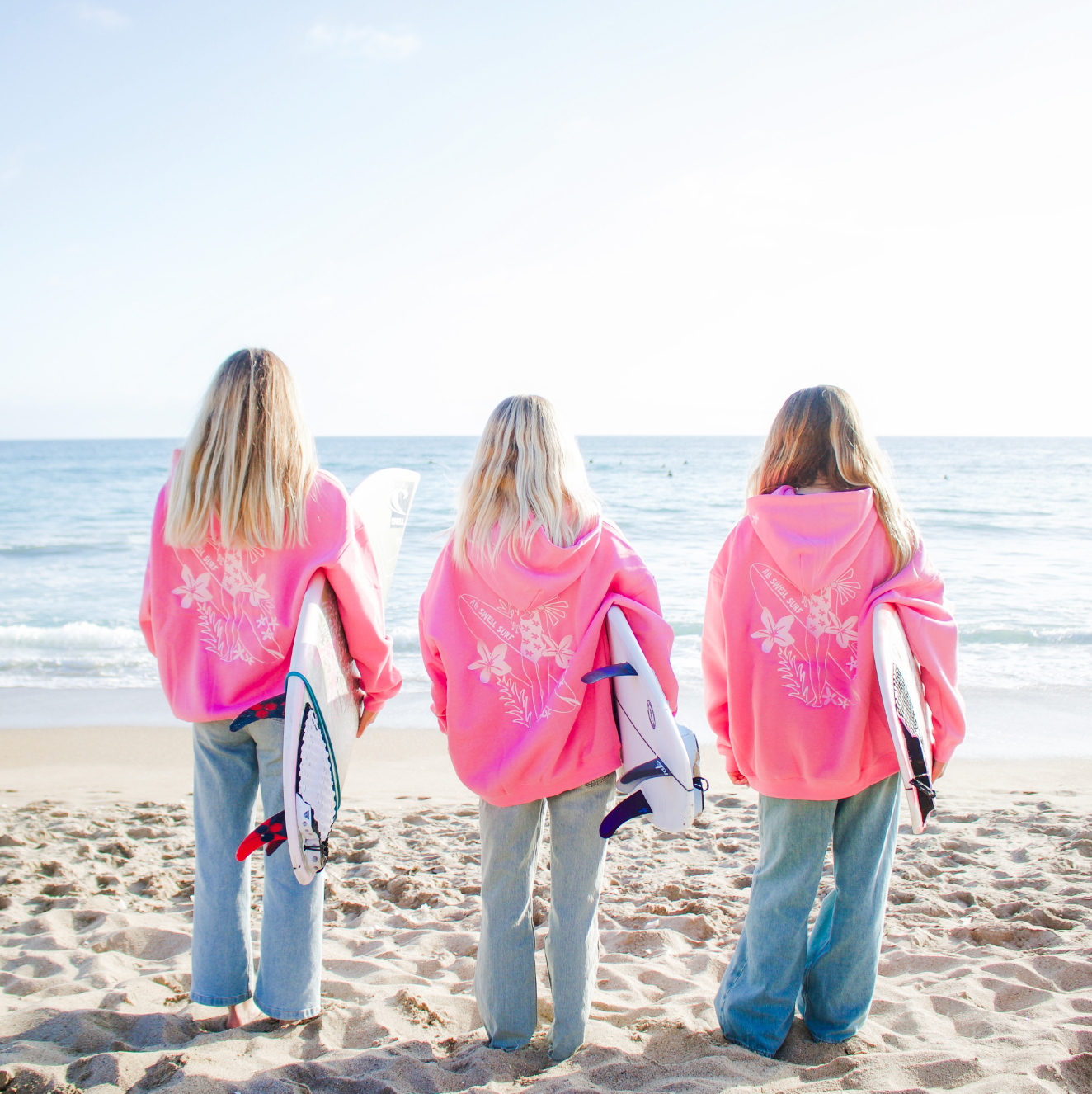 Surfer Girl Bloom Embroidered Hoodie