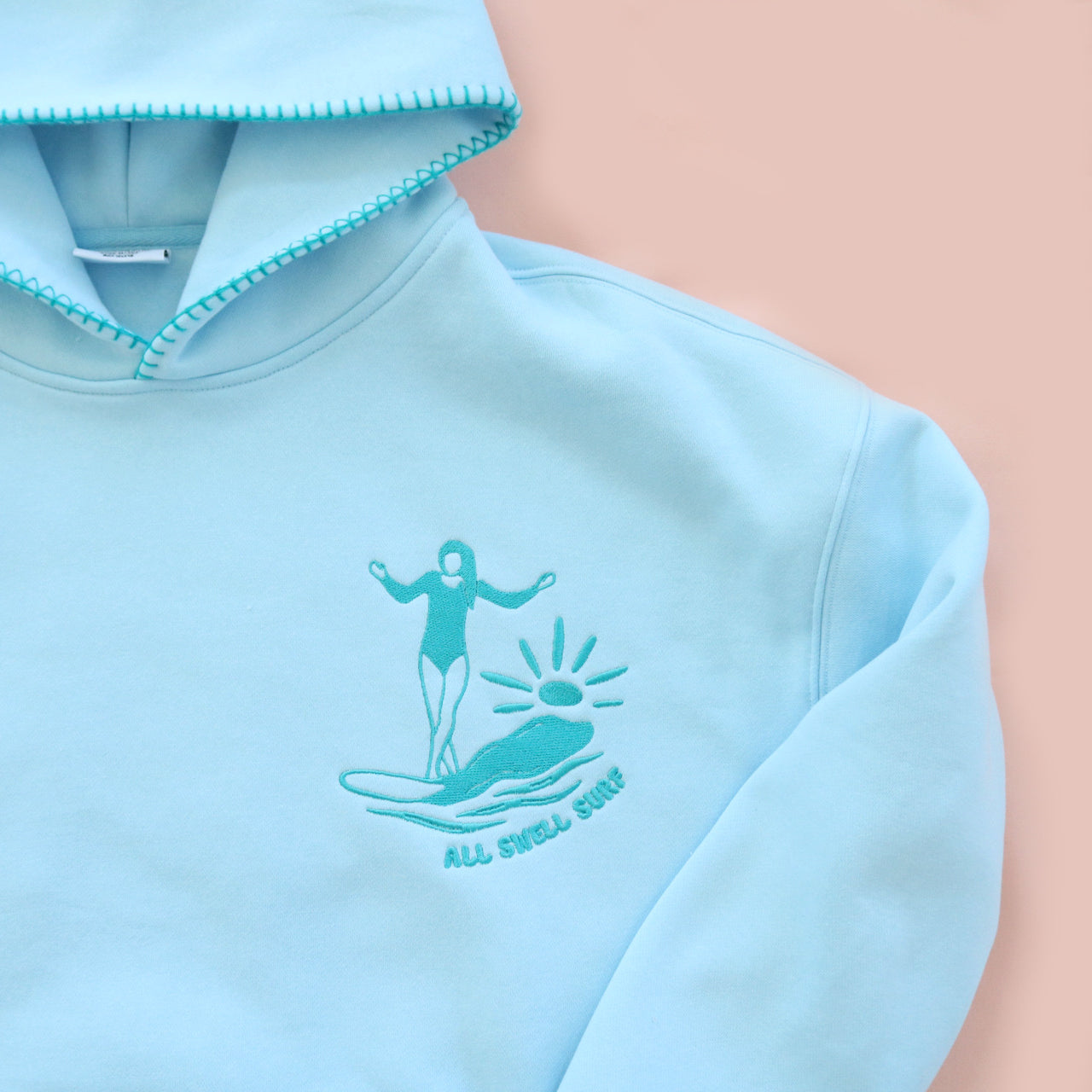 Kids Good Waves Ahead Embroidered Hoodie