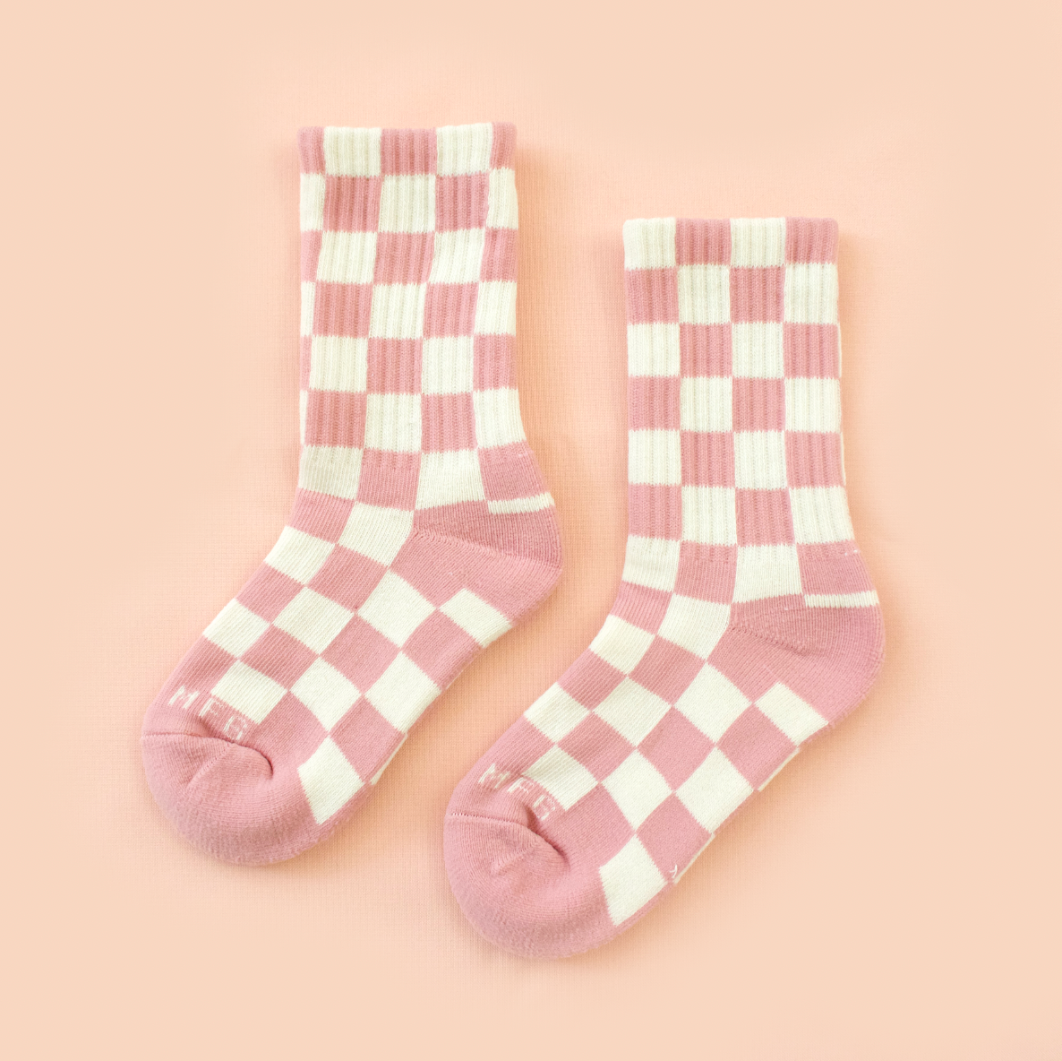 Kids Checkered Crew Socks