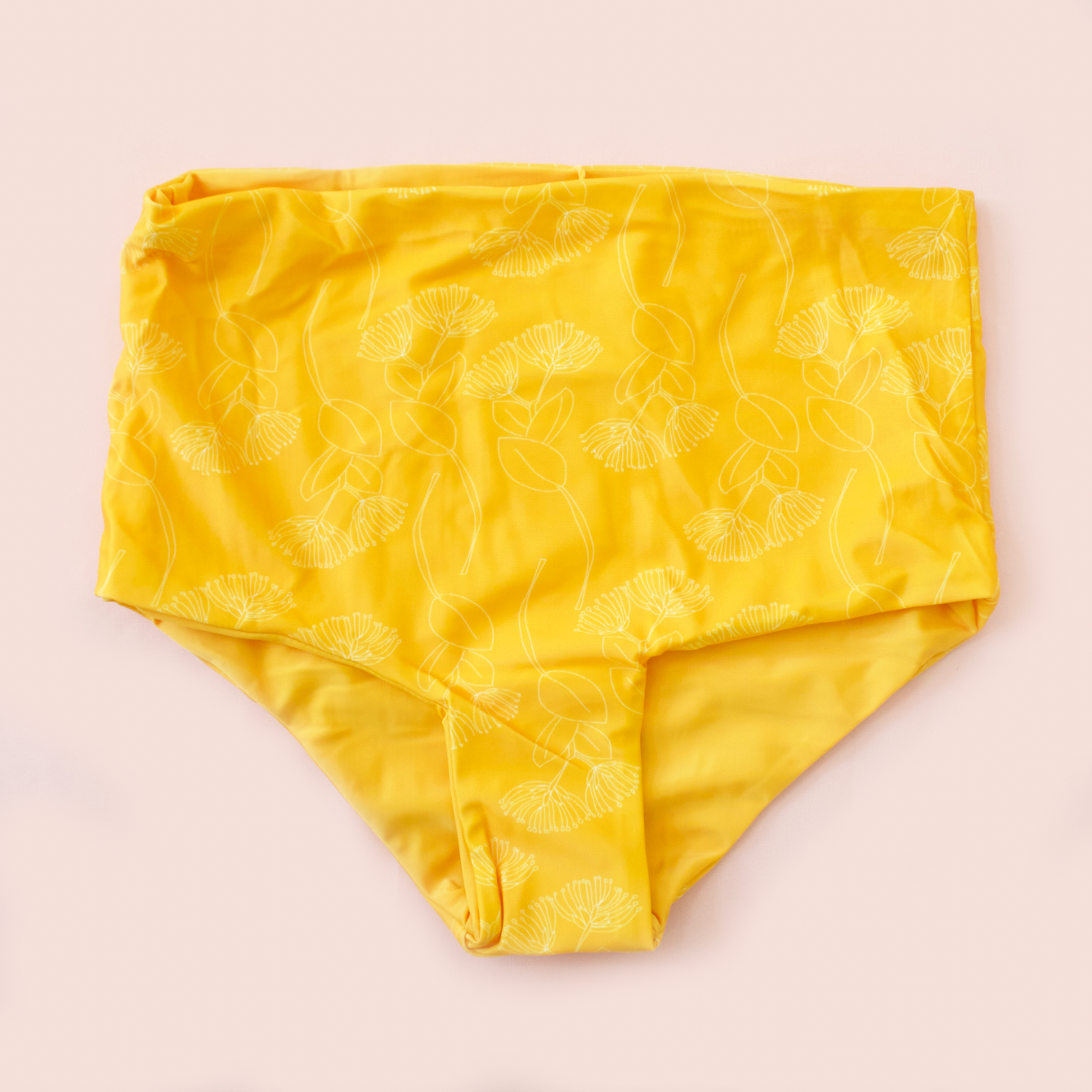 Reversible High Waisted Bottom Yellow Ohia