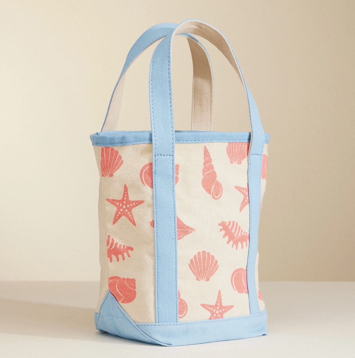 Small Sea Shell Print Canvas Bag