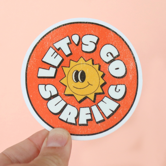 Let's Go Surfing Sticker