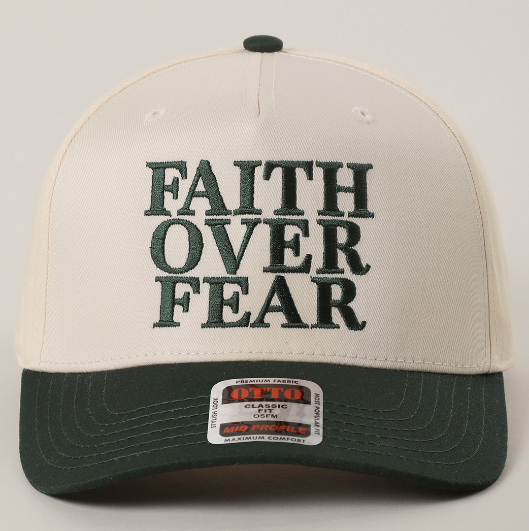 Faith Over Fear Embroidered Trucker Hat