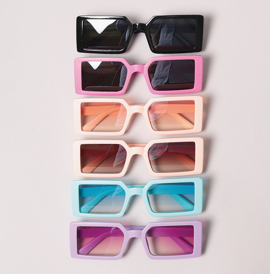 Kid's Vibrant Rectangle Fashion Sunglasses