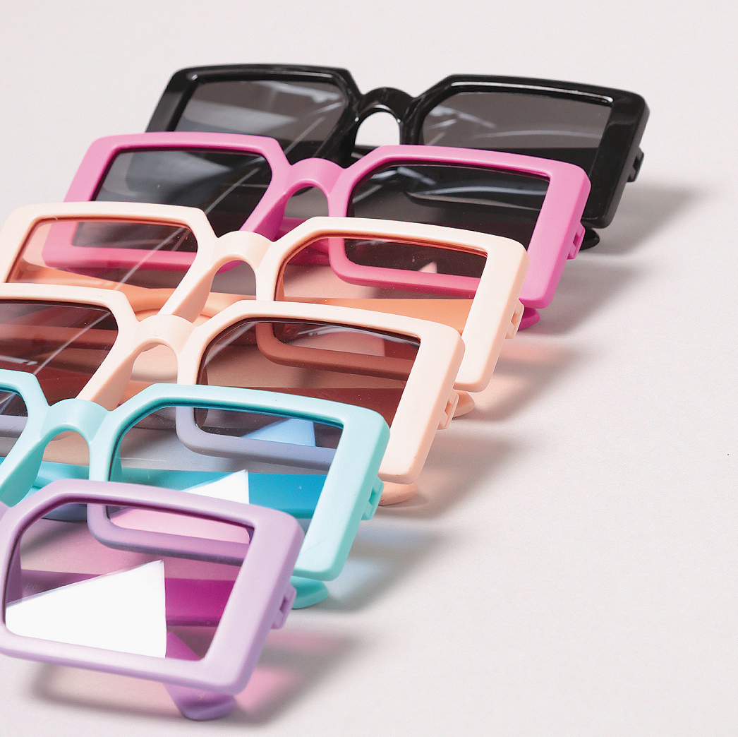 Kid's Vibrant Rectangle Fashion Sunglasses