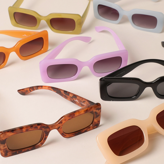 Women's Bold Rectangular Shape Sunglasses