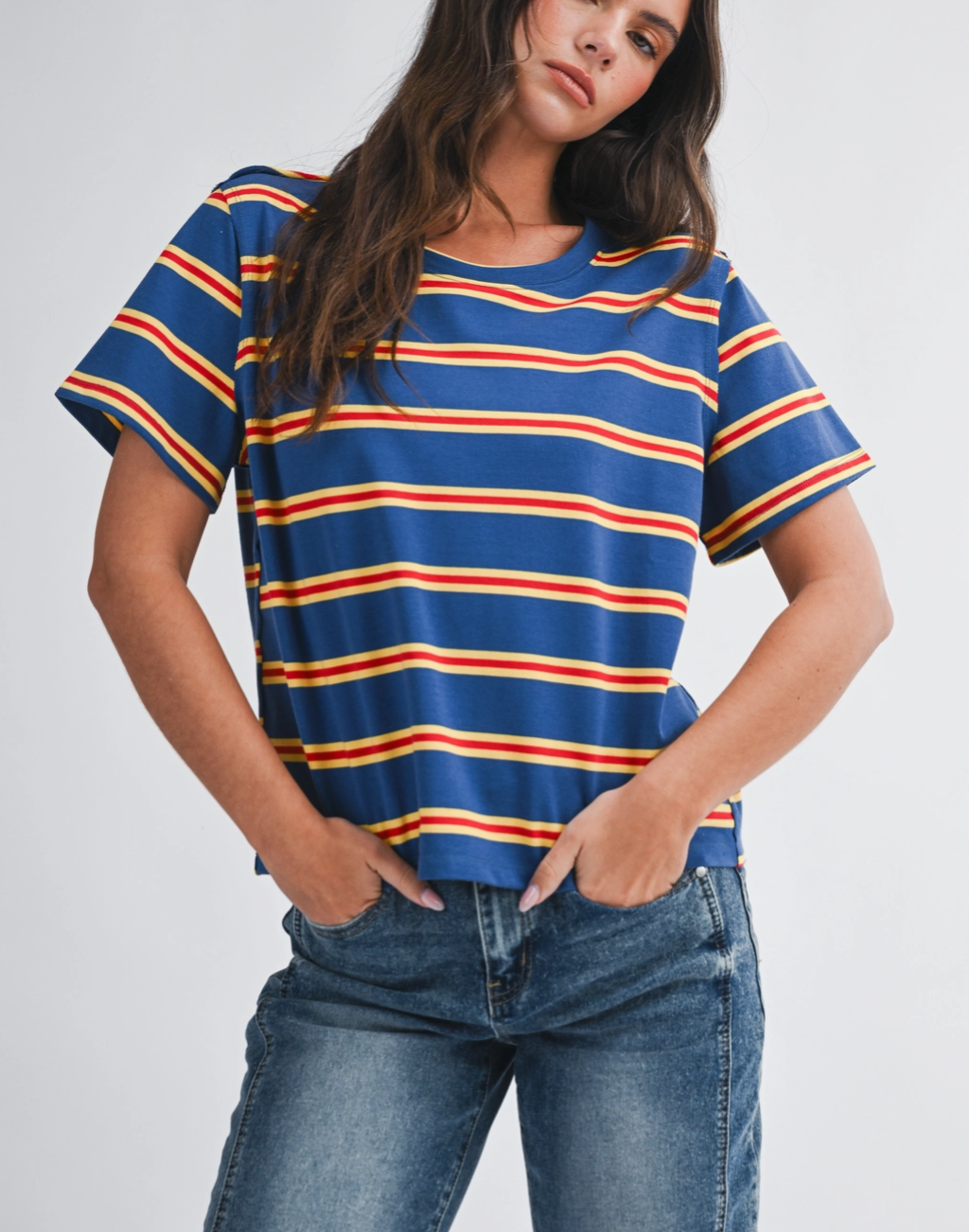 Striped Boxy Tee