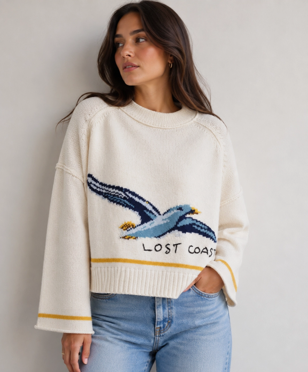 Coastal Seagull Sweater