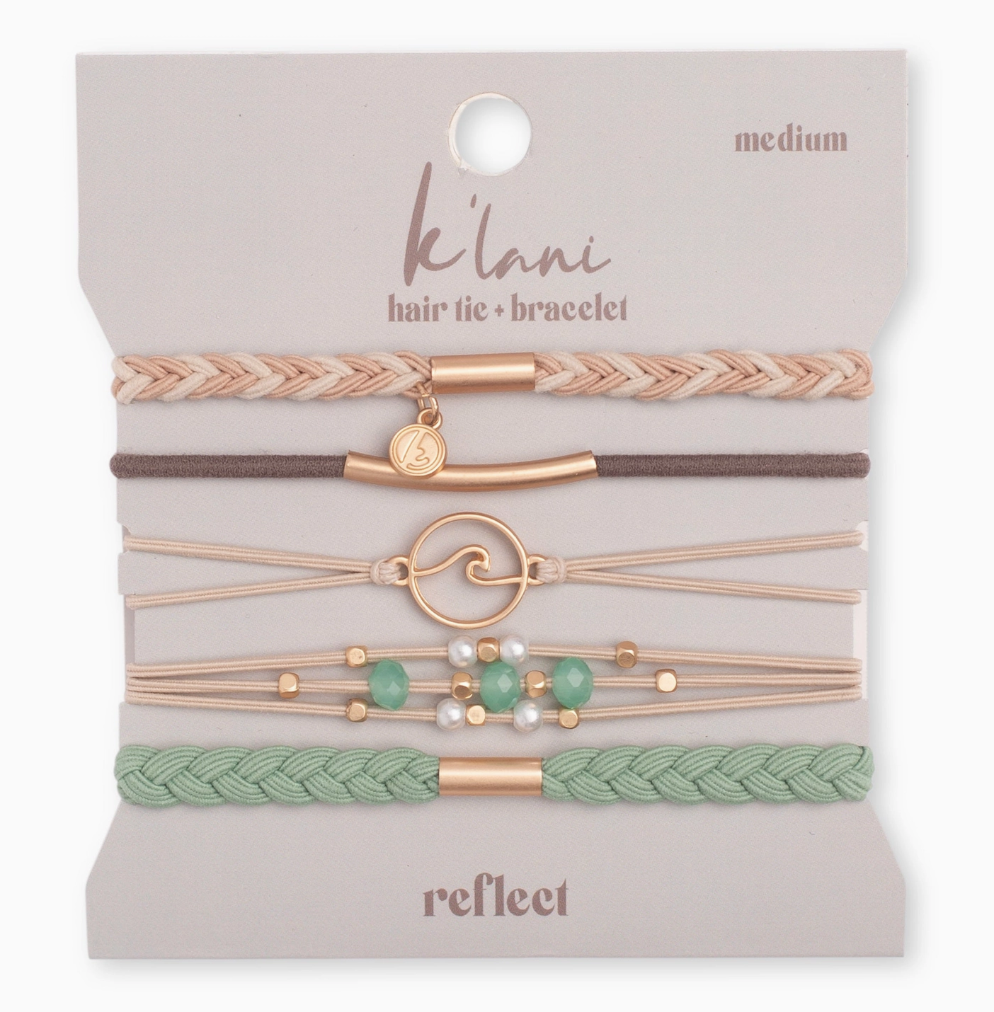 "Reflect" Gold Wave Hair Tie Bracelets