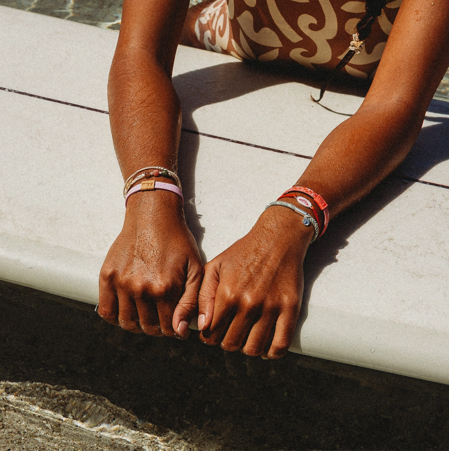 "Roxy Pink Tropics" Hair Tie Bracelets