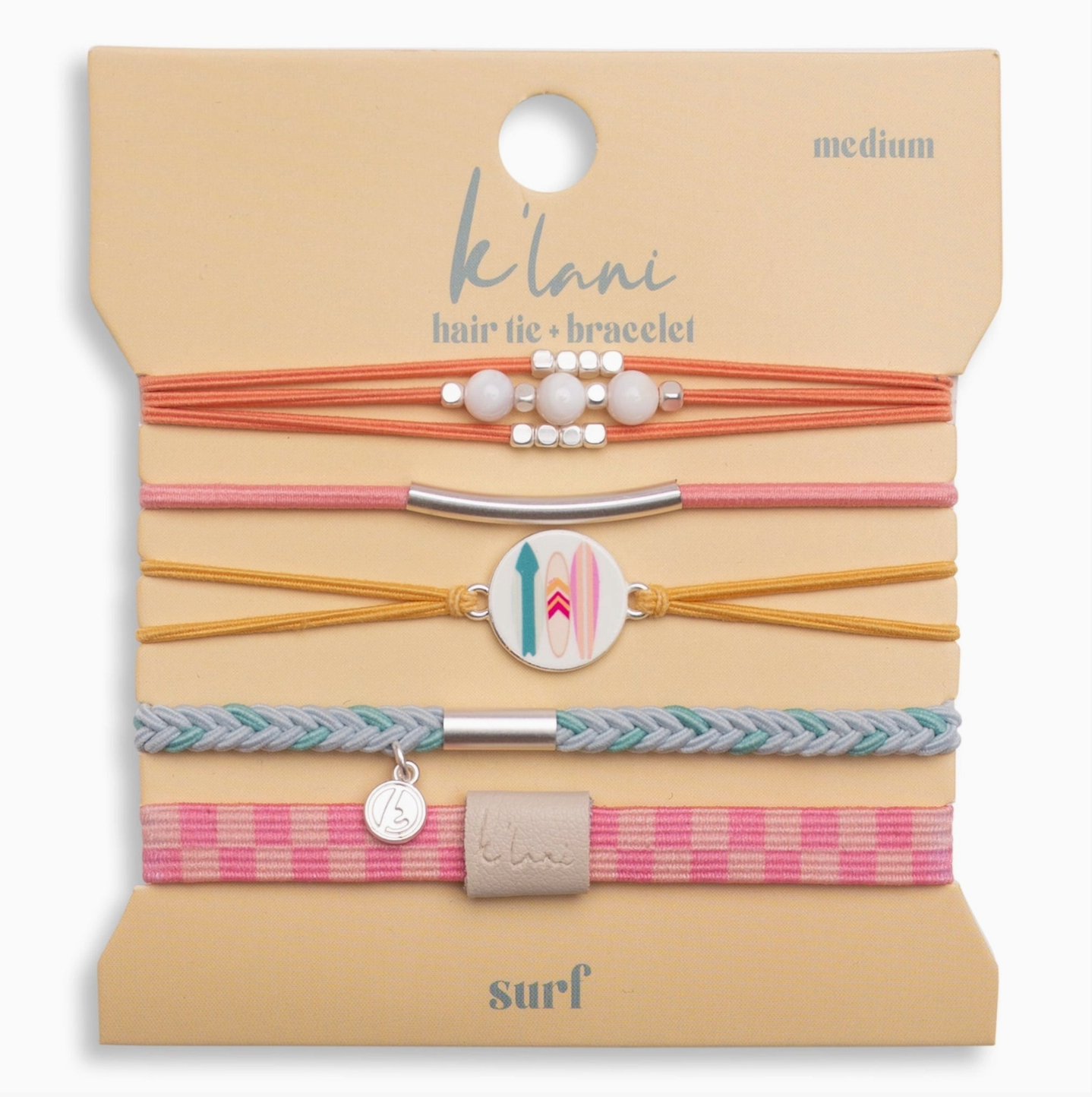 "Surf" Surfboard Hair Tie Bracelets