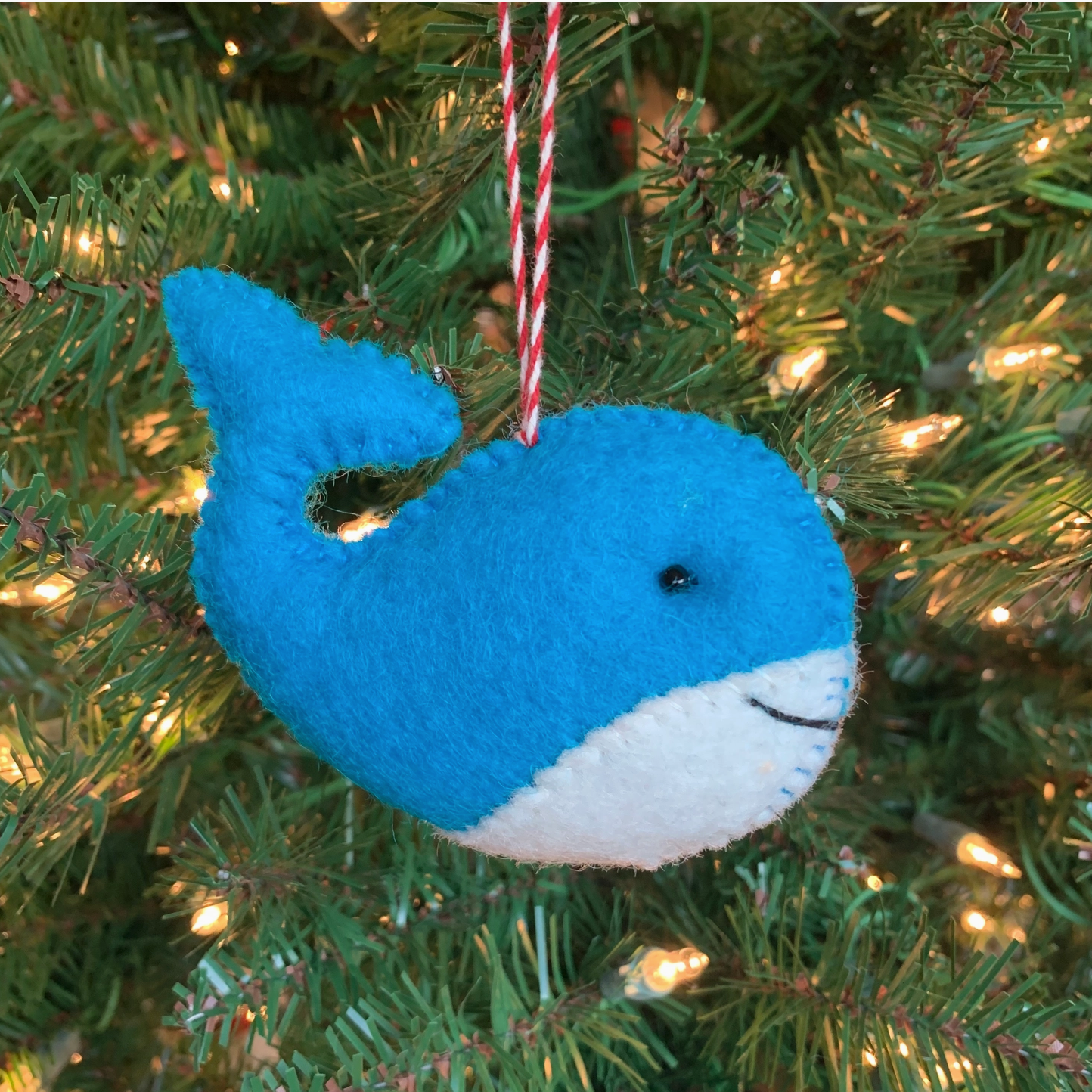Felt Whale Ornament