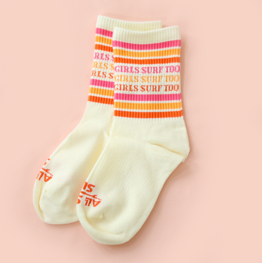 Girls Surf Too Socks Kids