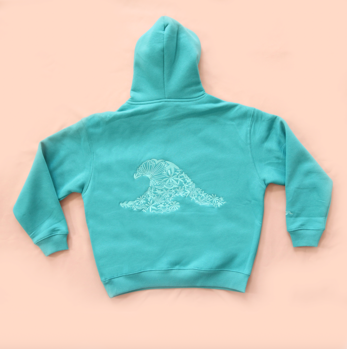 Sea Glass Surf Embroidered Hoodie