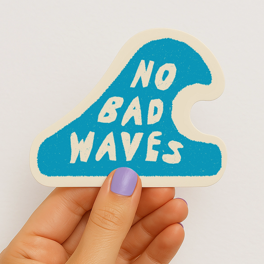 No Bad Waves Sticker