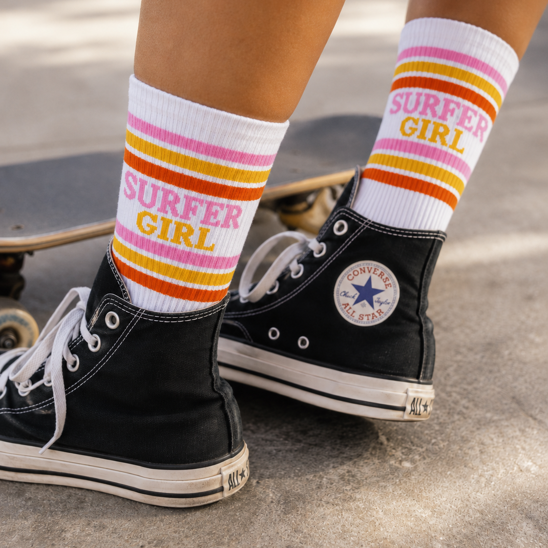 Surfer Girl Adult Socks