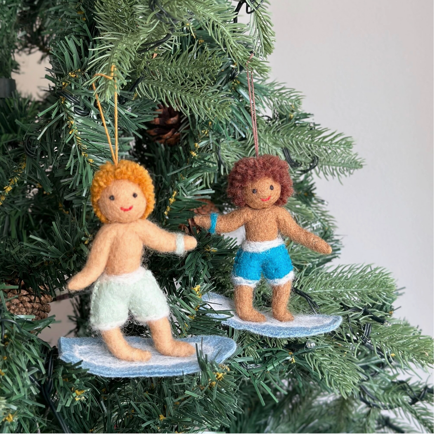Felt Ornament - Brunette Surfer Boy