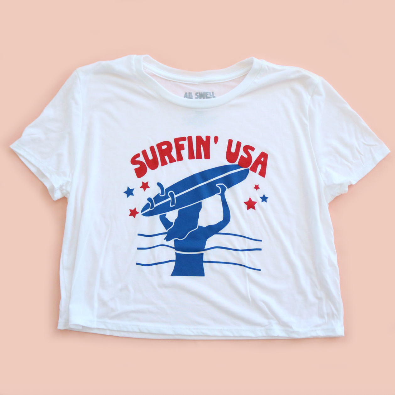Surfin' USA cropped tee