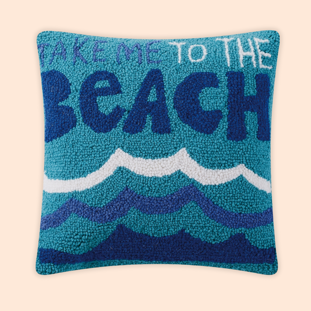 Take Me To the Beach Hook Pillow