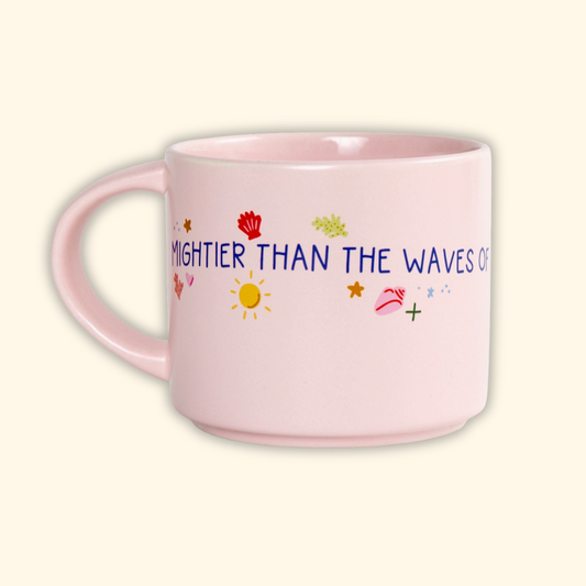 Mightier Than the Waves Large Ceramic Mug