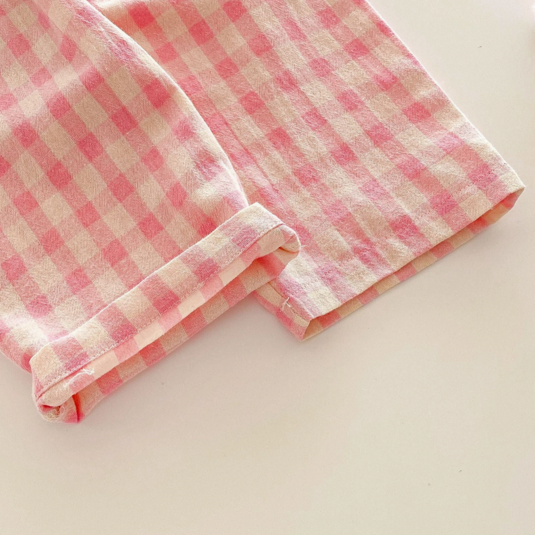 Toddler Plaid Pants Pink