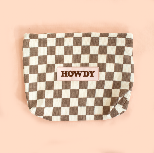 Howdy Checkered Pouch