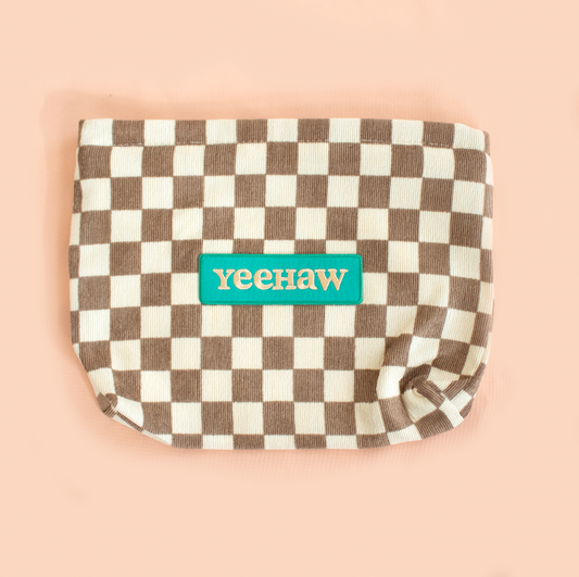 Yeehaw Checkered Pouch