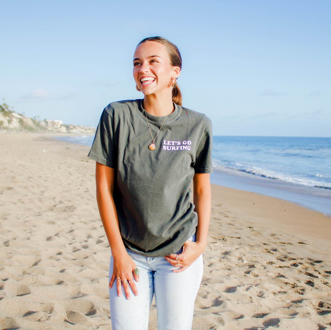 Let's Go Surfing Adult Tee