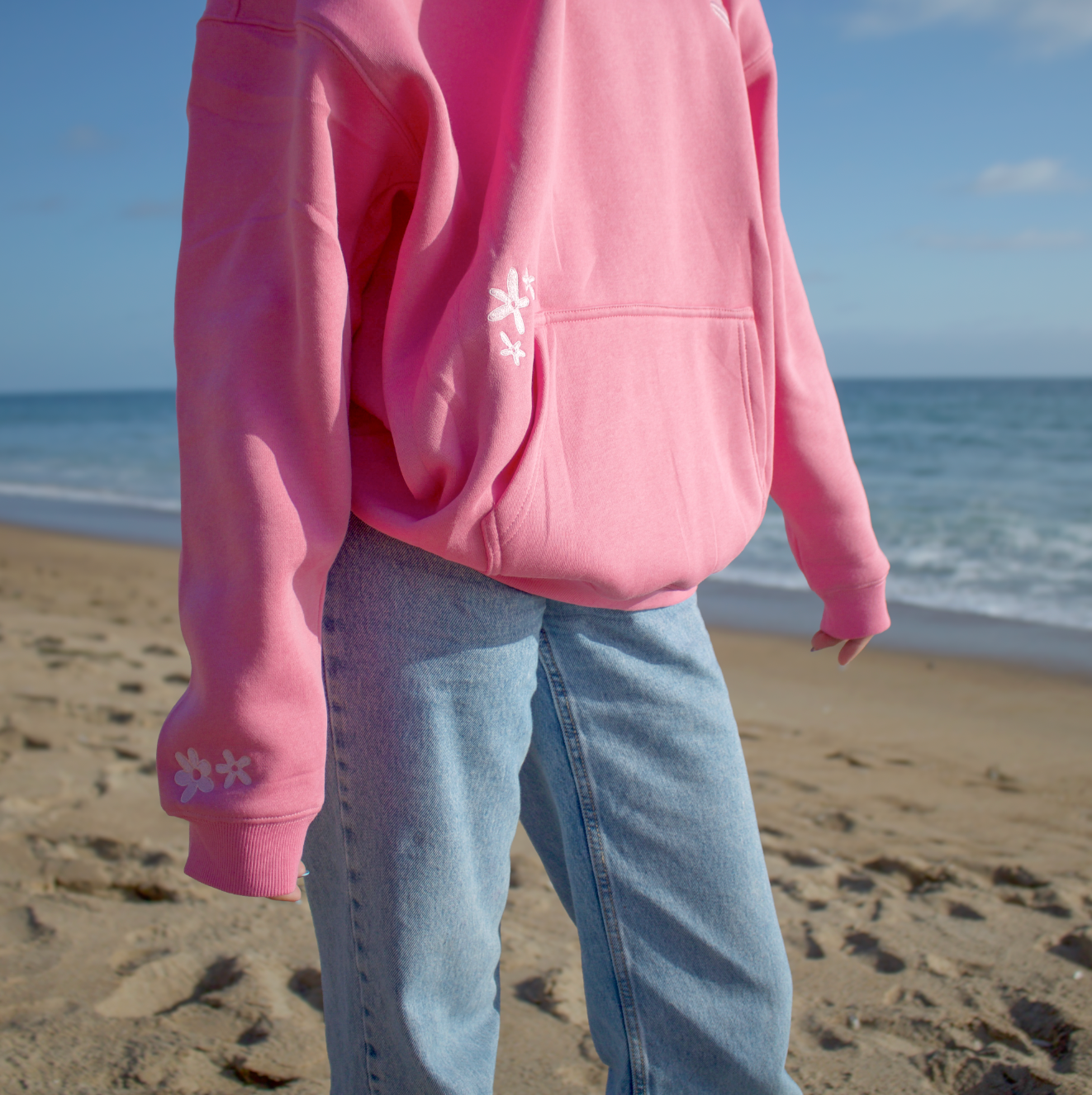 Surfer Girl Bloom Embroidered Hoodie