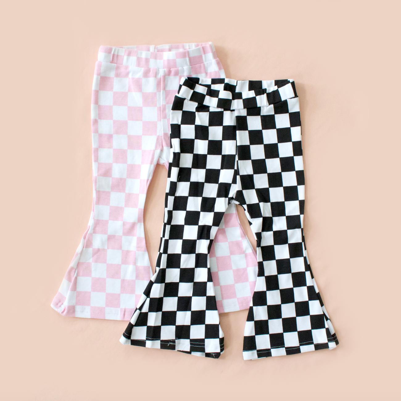 Checkered Kids Flare Pants