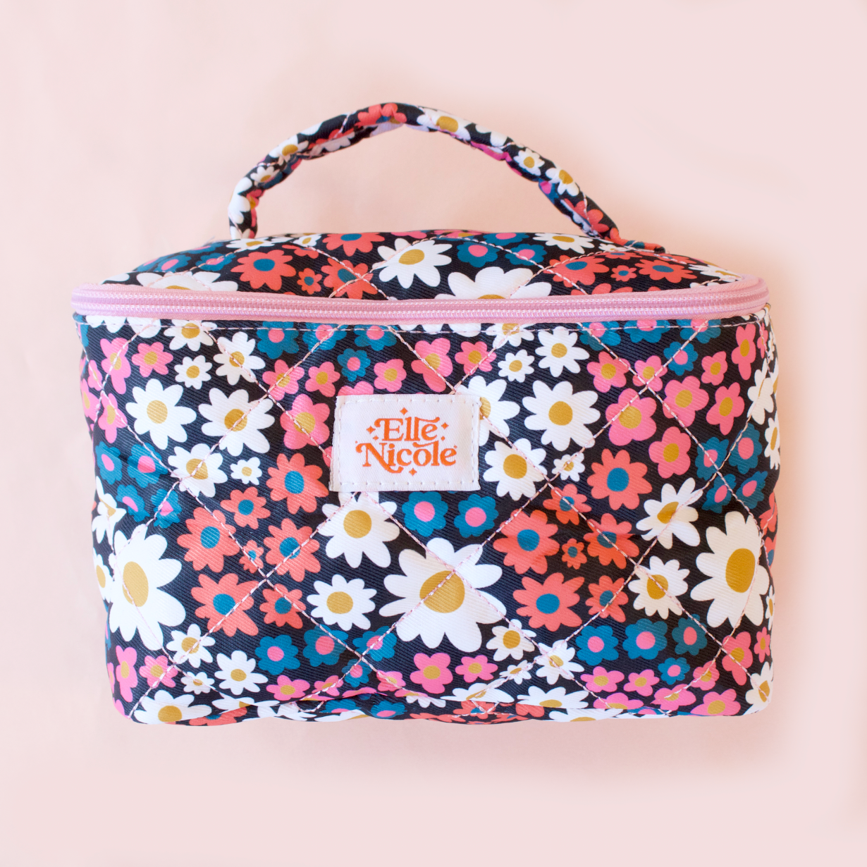 Darling Daisy Quilted Cosmetic Bag