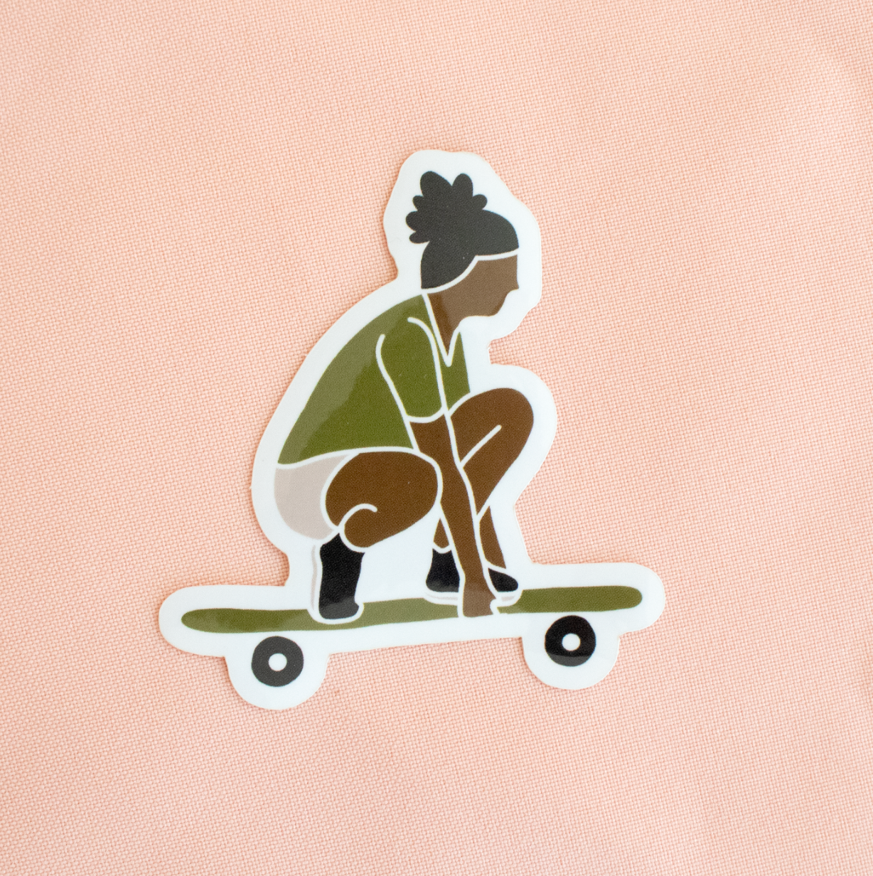 Crouching Girl Sticker