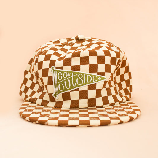 Checkered Hat Go Outside