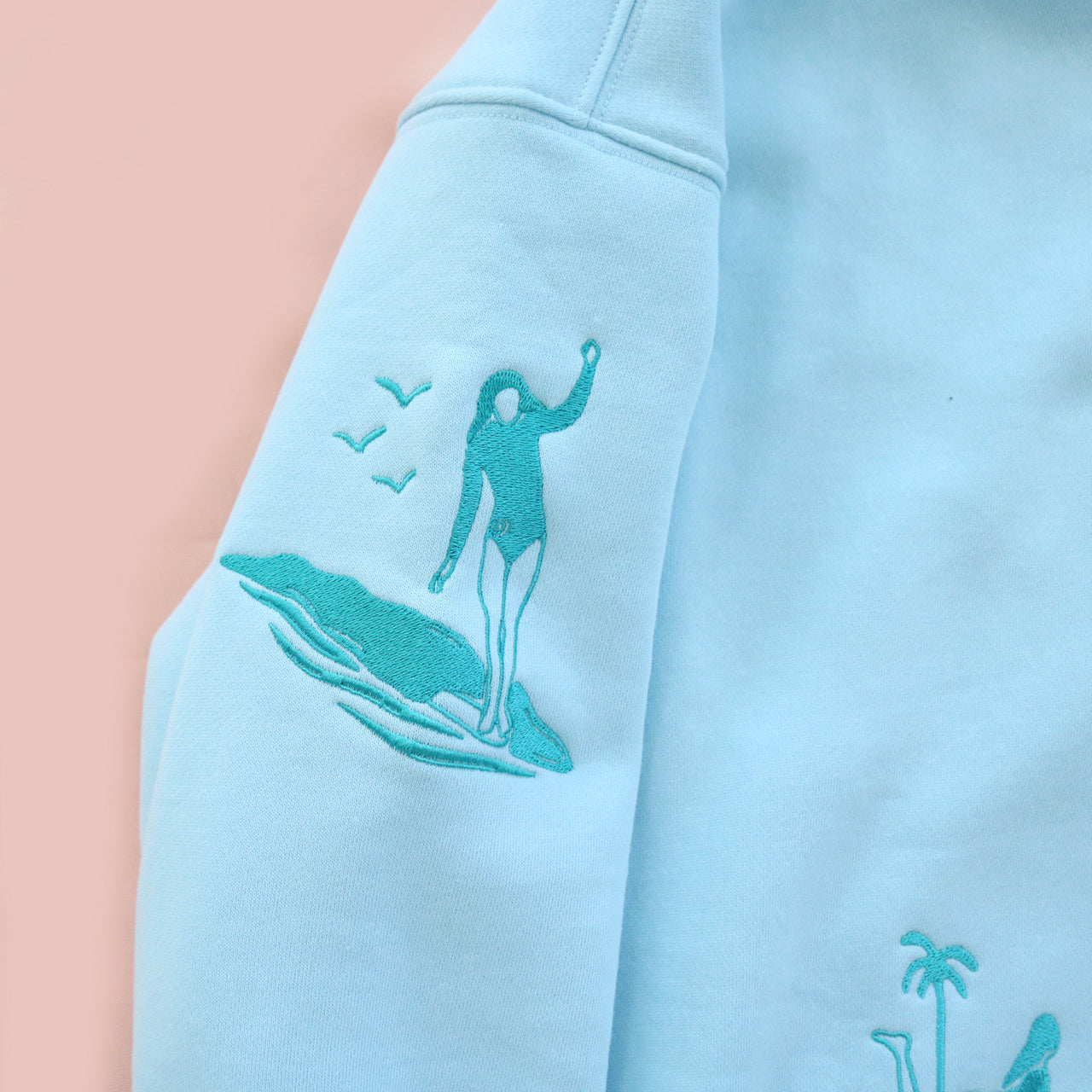 Good Waves Ahead Embroidered Hoodie