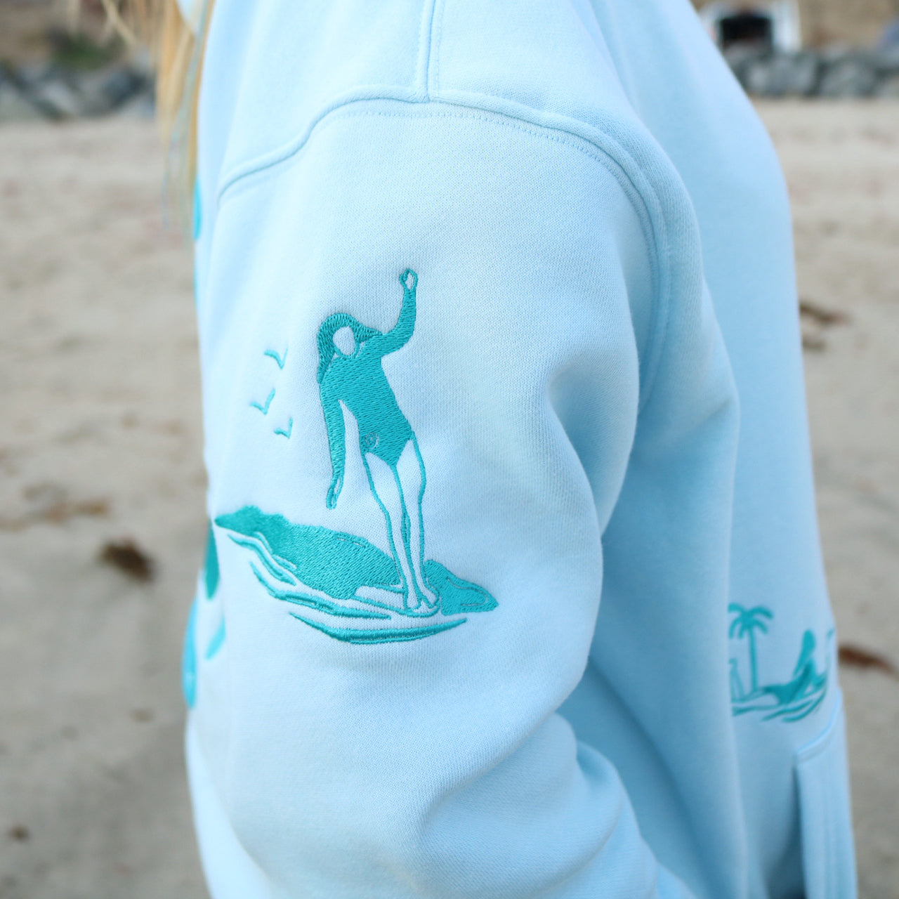 Good Waves Ahead Embroidered Hoodie