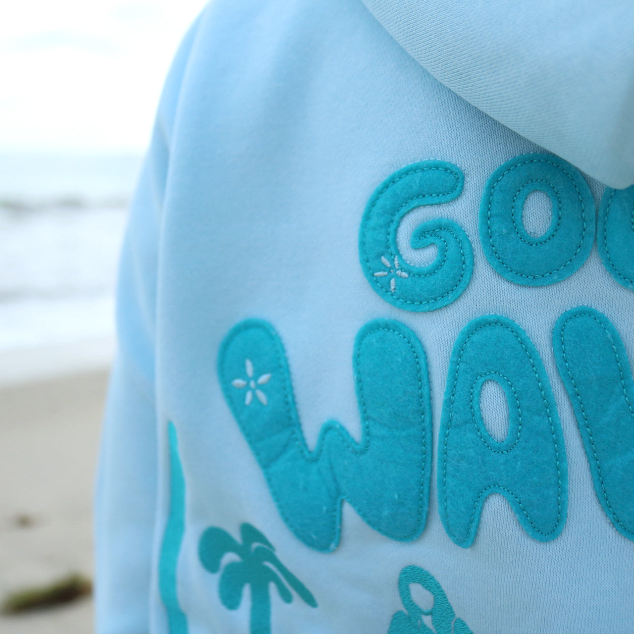 Good Waves Ahead Embroidered Hoodie