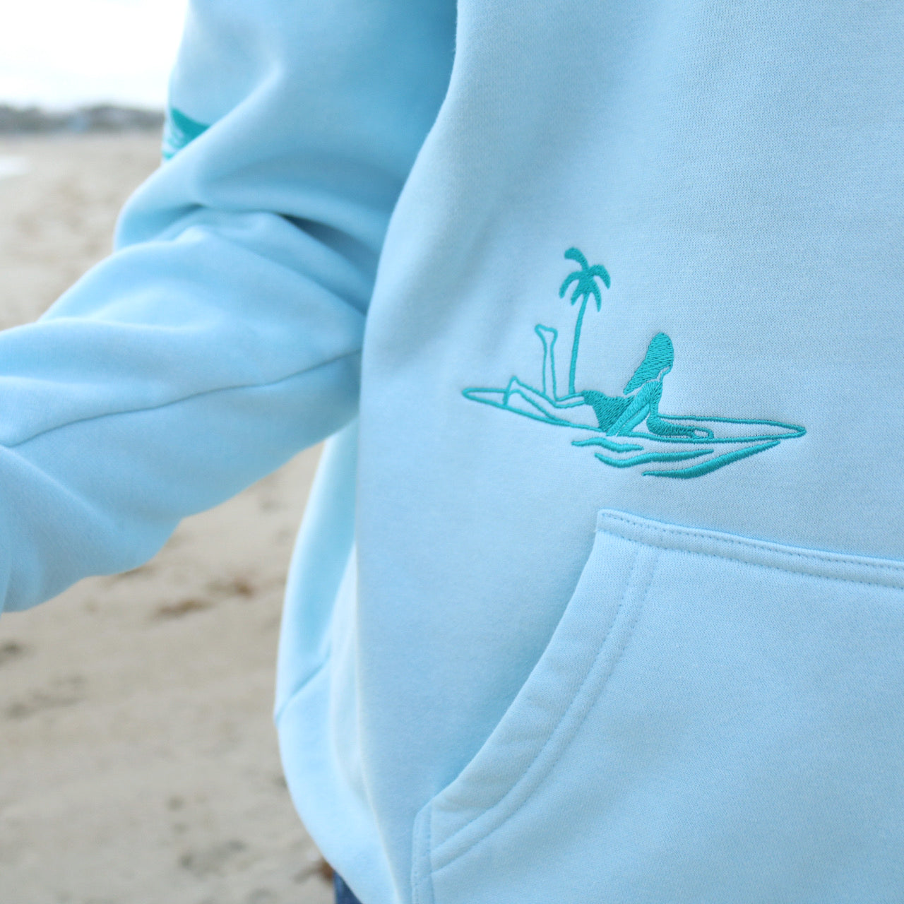 Good Waves Ahead Embroidered Hoodie