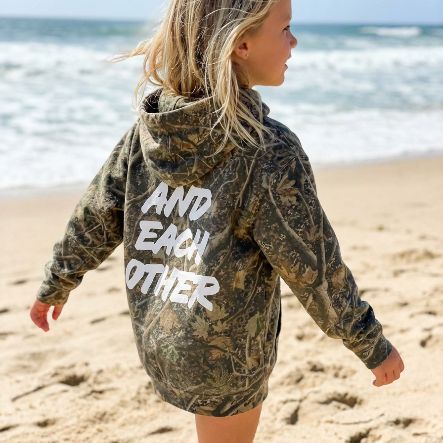 Pray For Surf Realtree Kids Hoodie