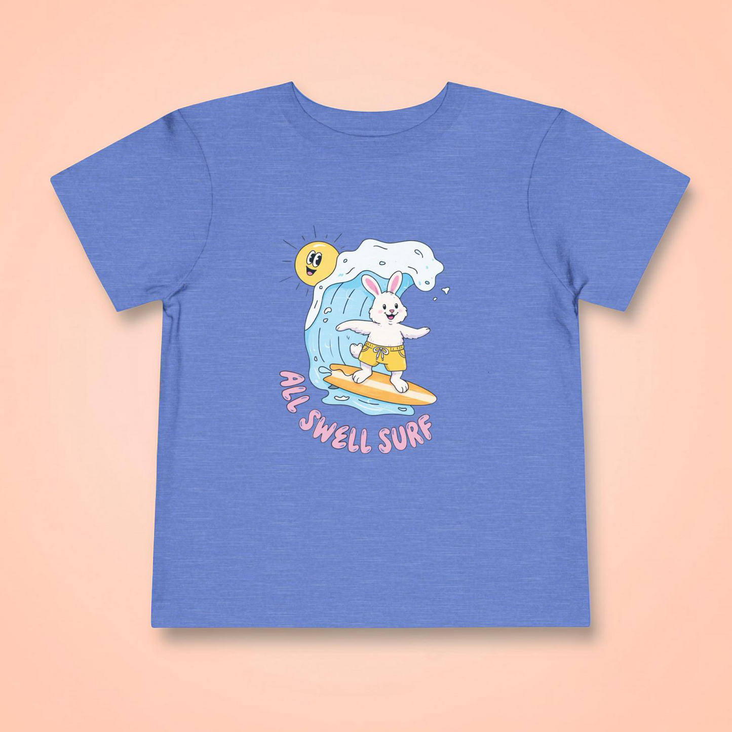 Surfs Up Easter Bunny Toddler Tee