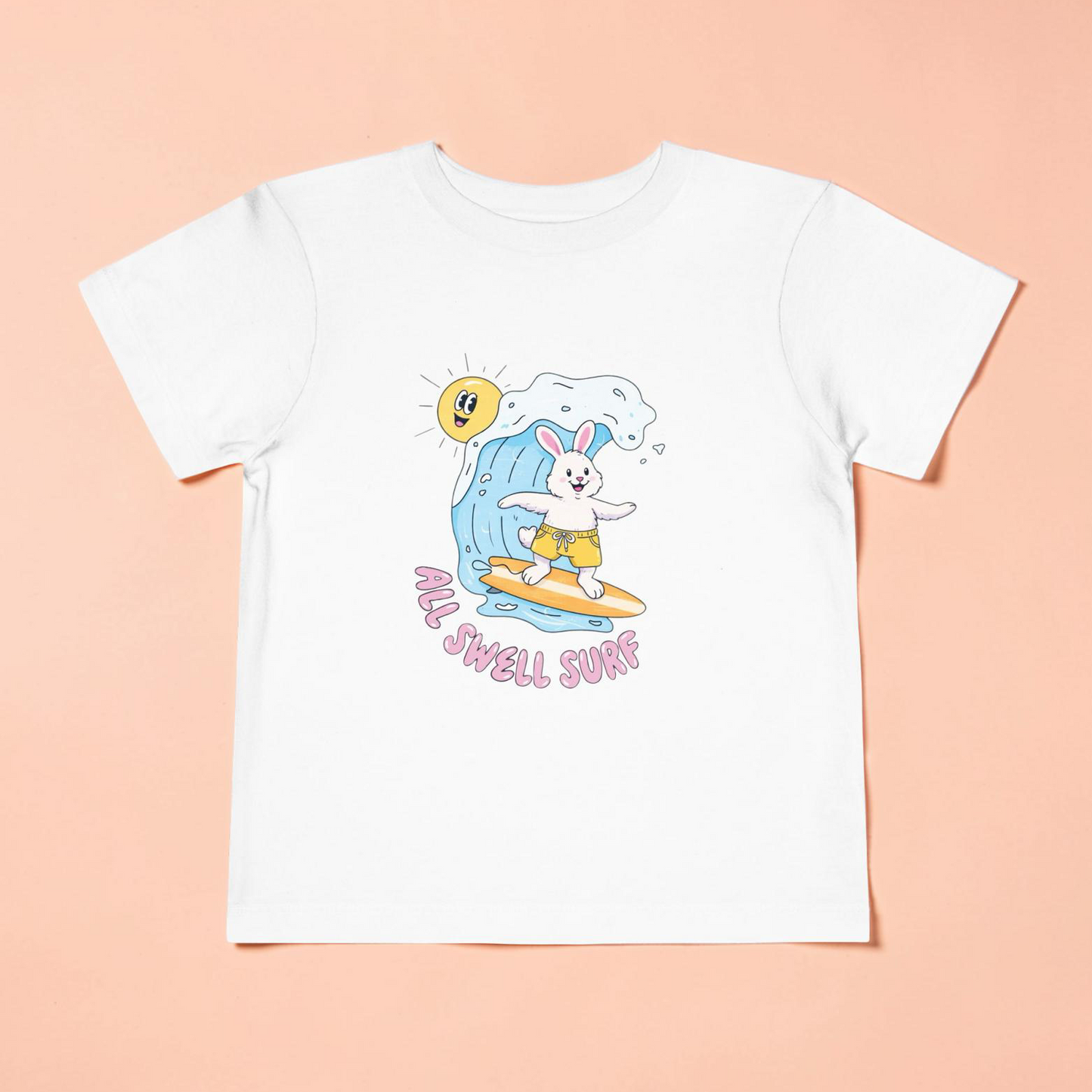 Surfs Up Easter Bunny Toddler Tee