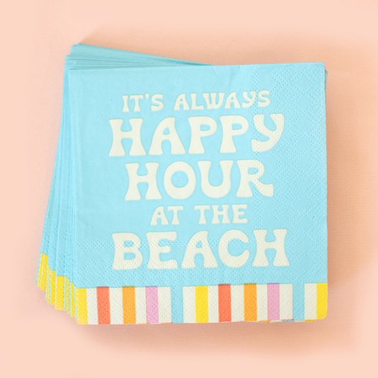 Happy Hour at the Beach Cocktail Napkins