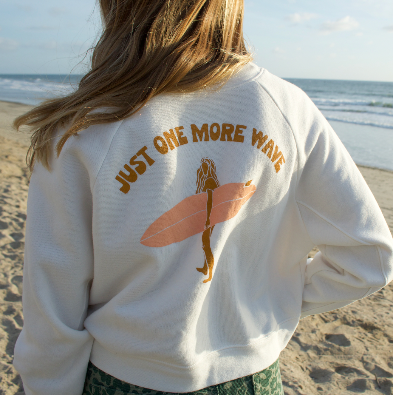 Just One More Wave  BOXY Sweatshirt