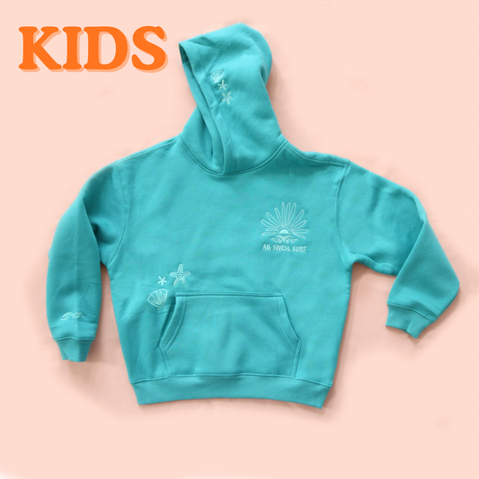 KIDS Sea Glass Surf Embroidered Hoodie