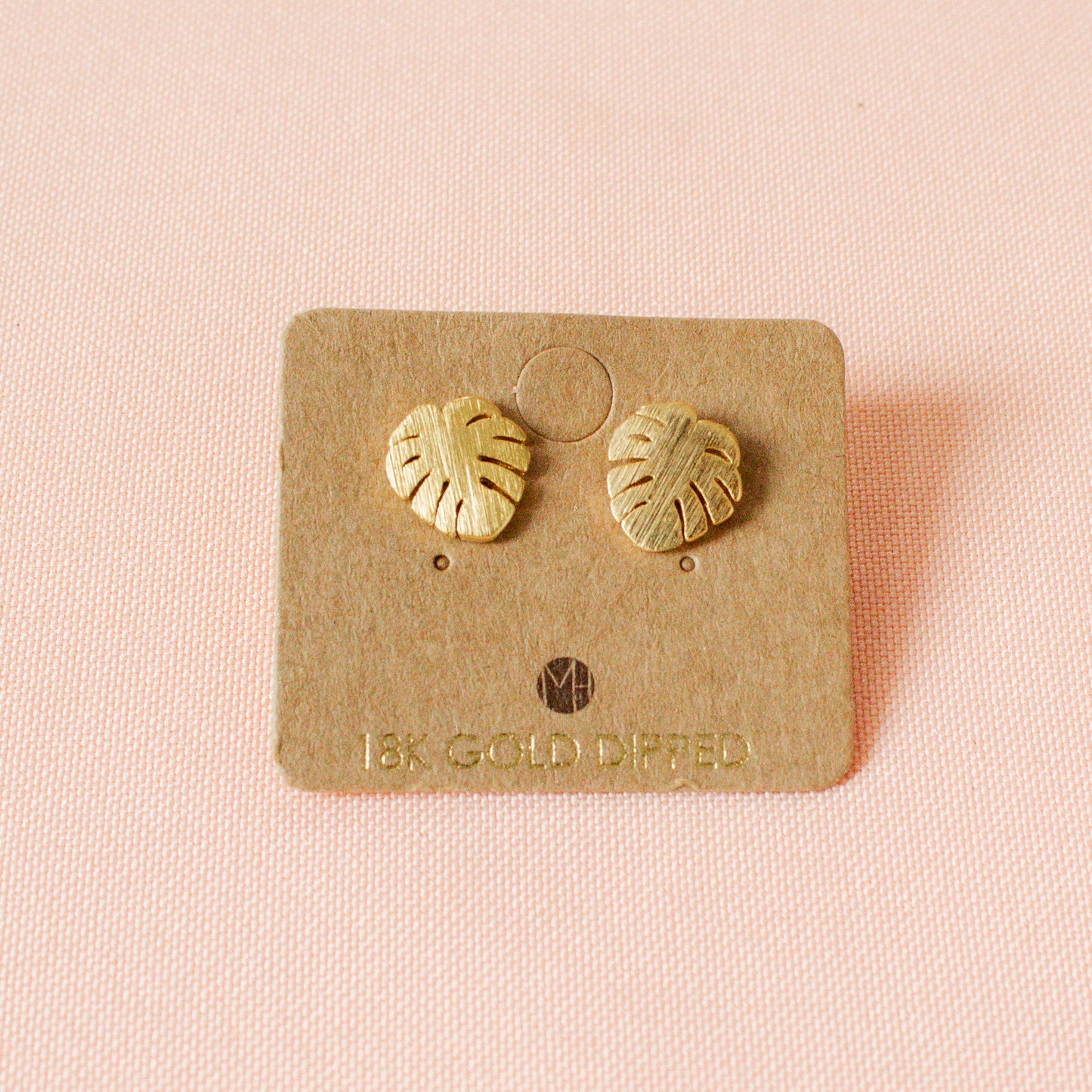 Monstera Leaf Post Earrings